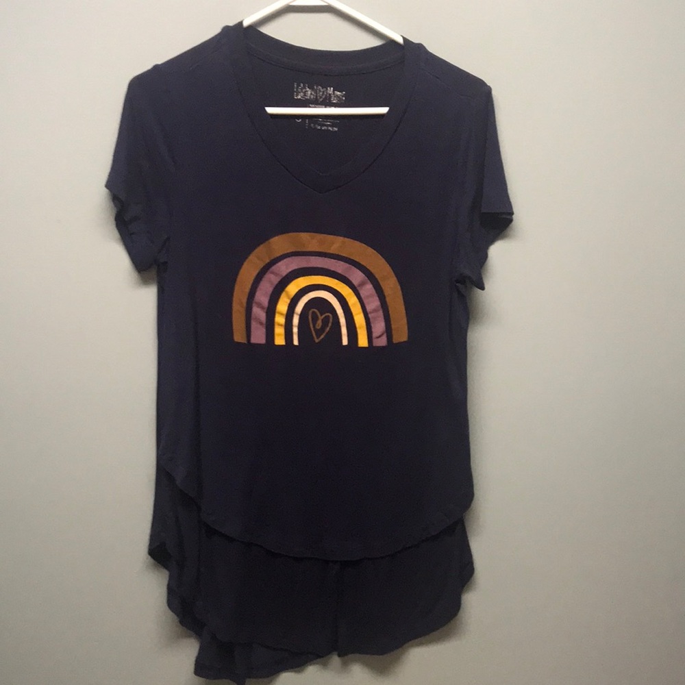 Rainbow v neck boyfriend nursing tee